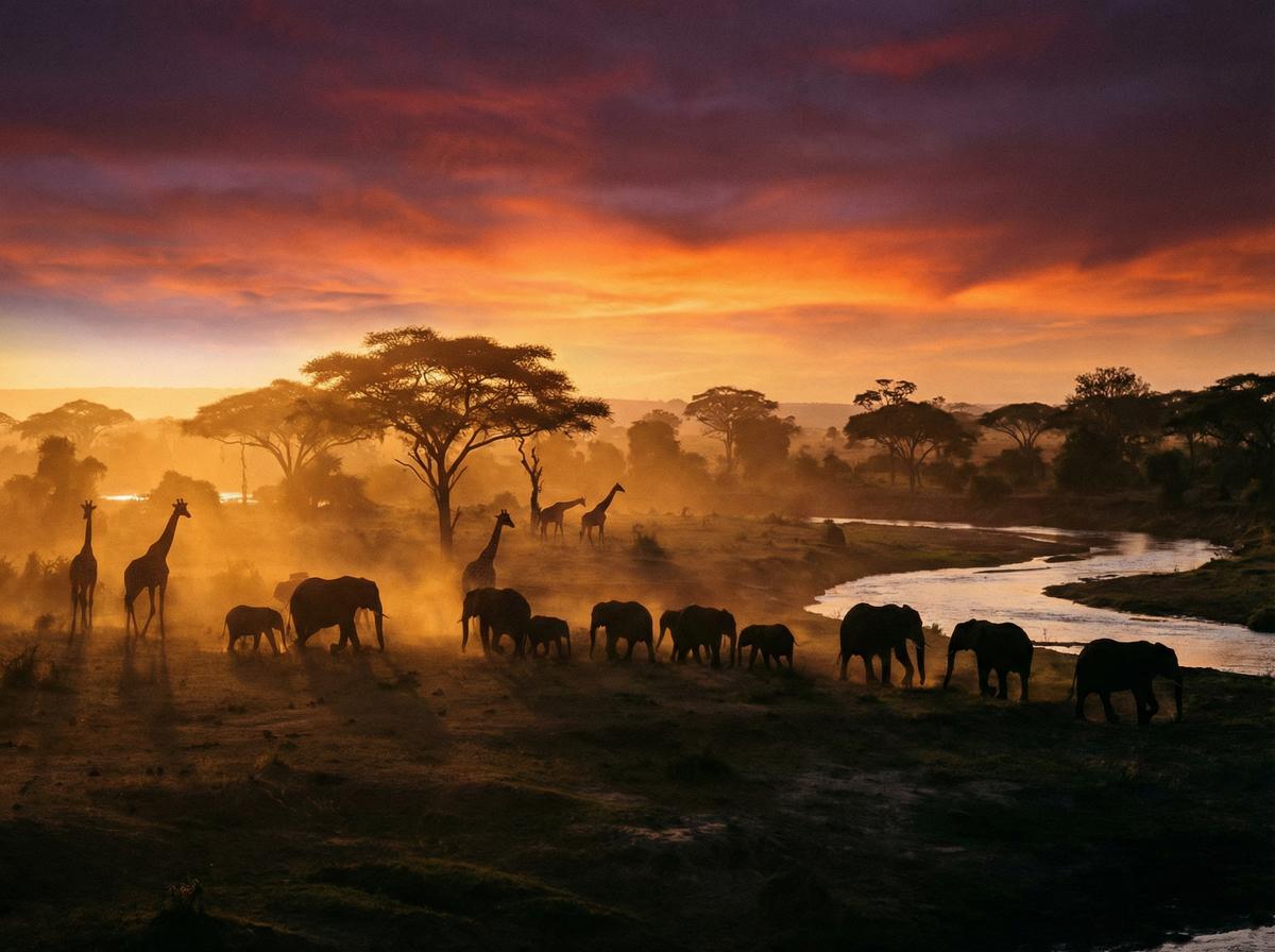 高清3D动漫非洲动物视频